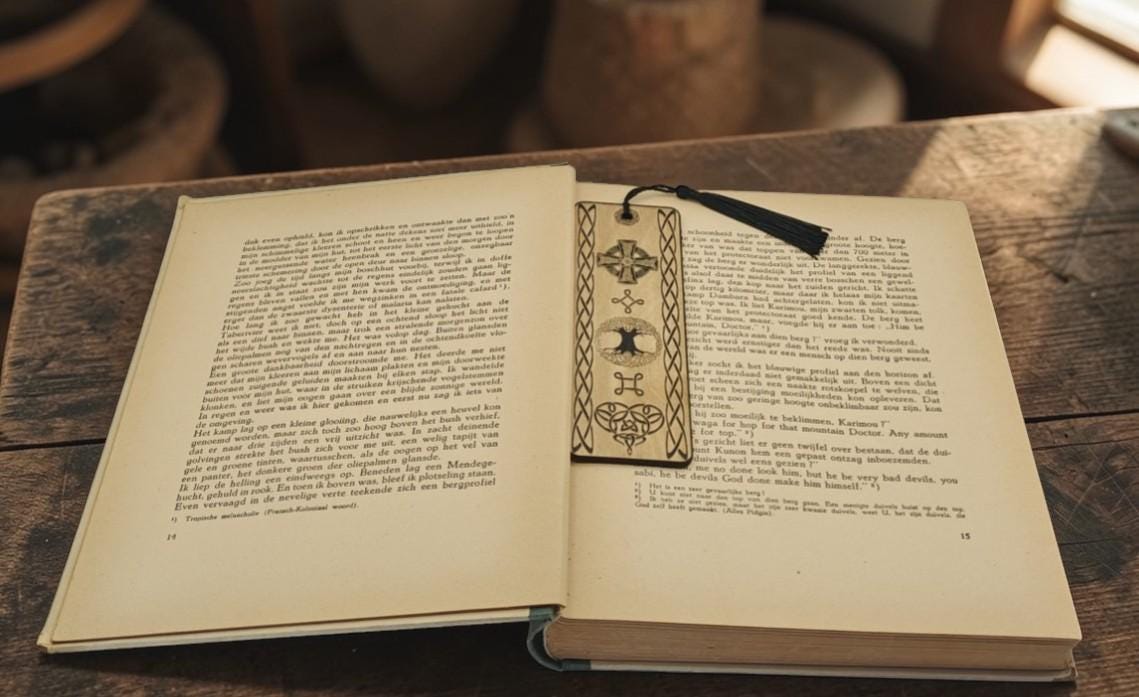 Keltische houten bladwijzer van Craftygiftsplace