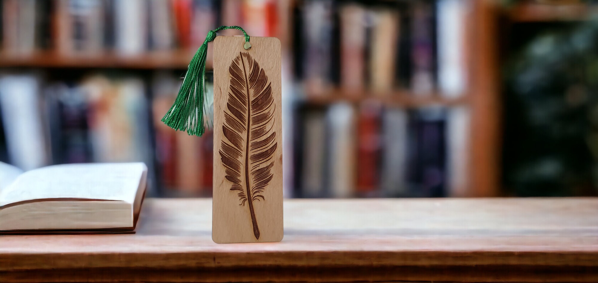 Author Jane Austen Engraved Handmade Wooden Bookmark - Made In The USA