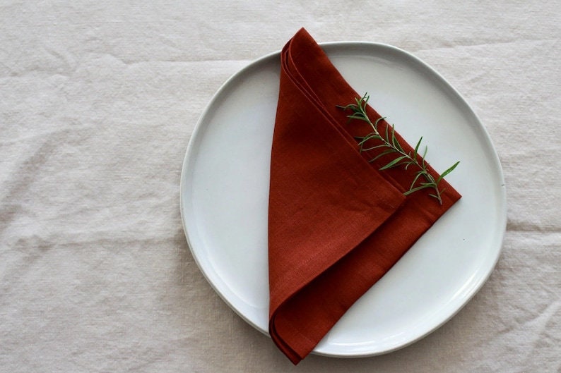 200 Pack Rust Cloth Napkin Cotton Napkins Set Of Napkins Wedding Bulk Cotton Napkins Dinner Napkins Original Gift Table Cotton Large napkin image 1