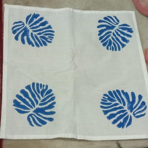 Handblock bedruckte Baumwollserviette, Boho Tischdekoration