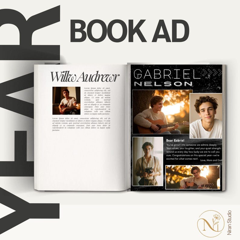 Yearbook Ad Template - Full Half Quarter Page , Senior Yearbook Ad ...