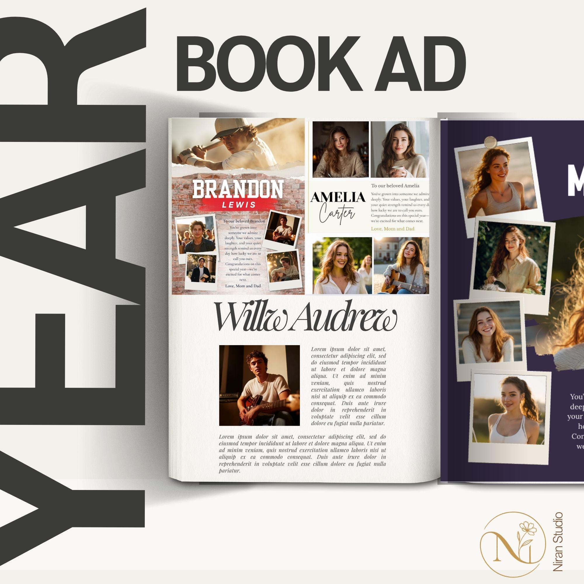 Yearbook Ad Template - Full Half Quarter Page , Senior Yearbook Ad ...