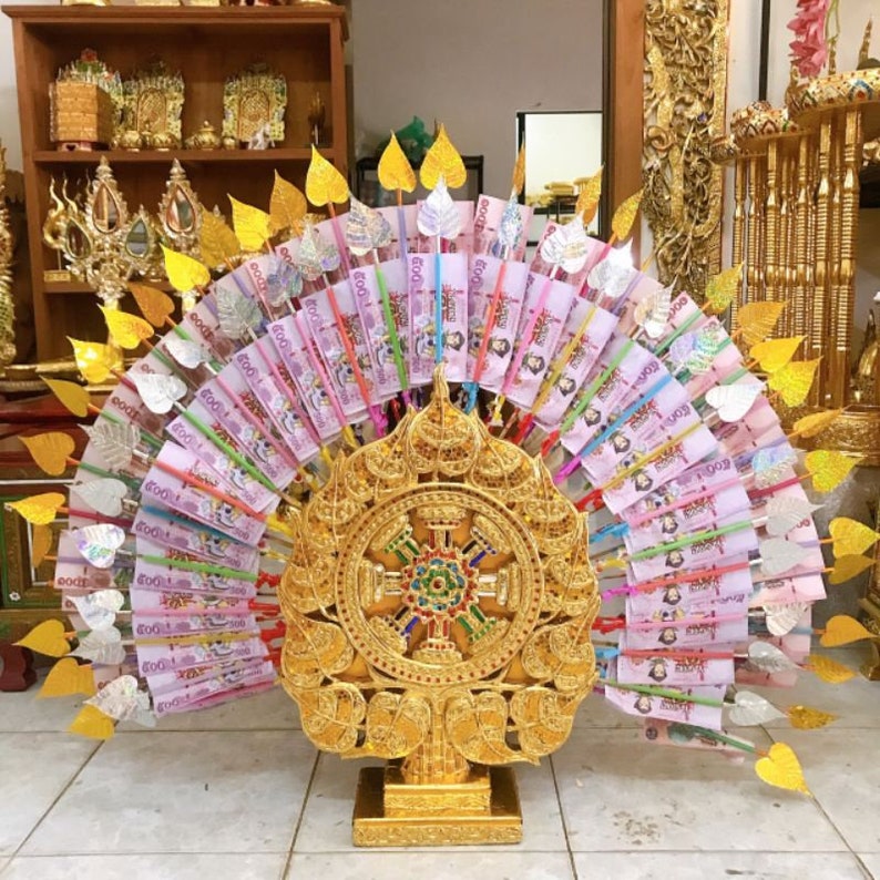 Hand-carved Golden Bodhi Tree With Dharma Wheel: Lanna Thai Art - Etsy