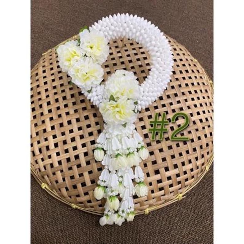 Handmade Thai Flower Garland | Durable Fabric Plastic for Ceremonies ...