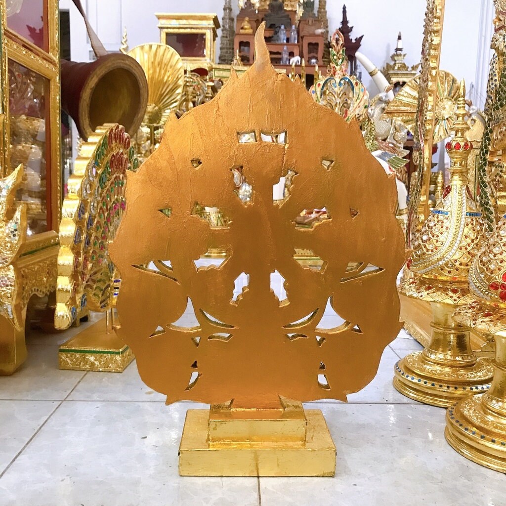 Hand-carved Golden Bodhi Tree With Dharma Wheel: Lanna Thai Art - Etsy