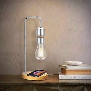VGAzer Bombilla LED inalámbrica magnética flotante para lámpara de escritorio, habitación u oficina, regalo único