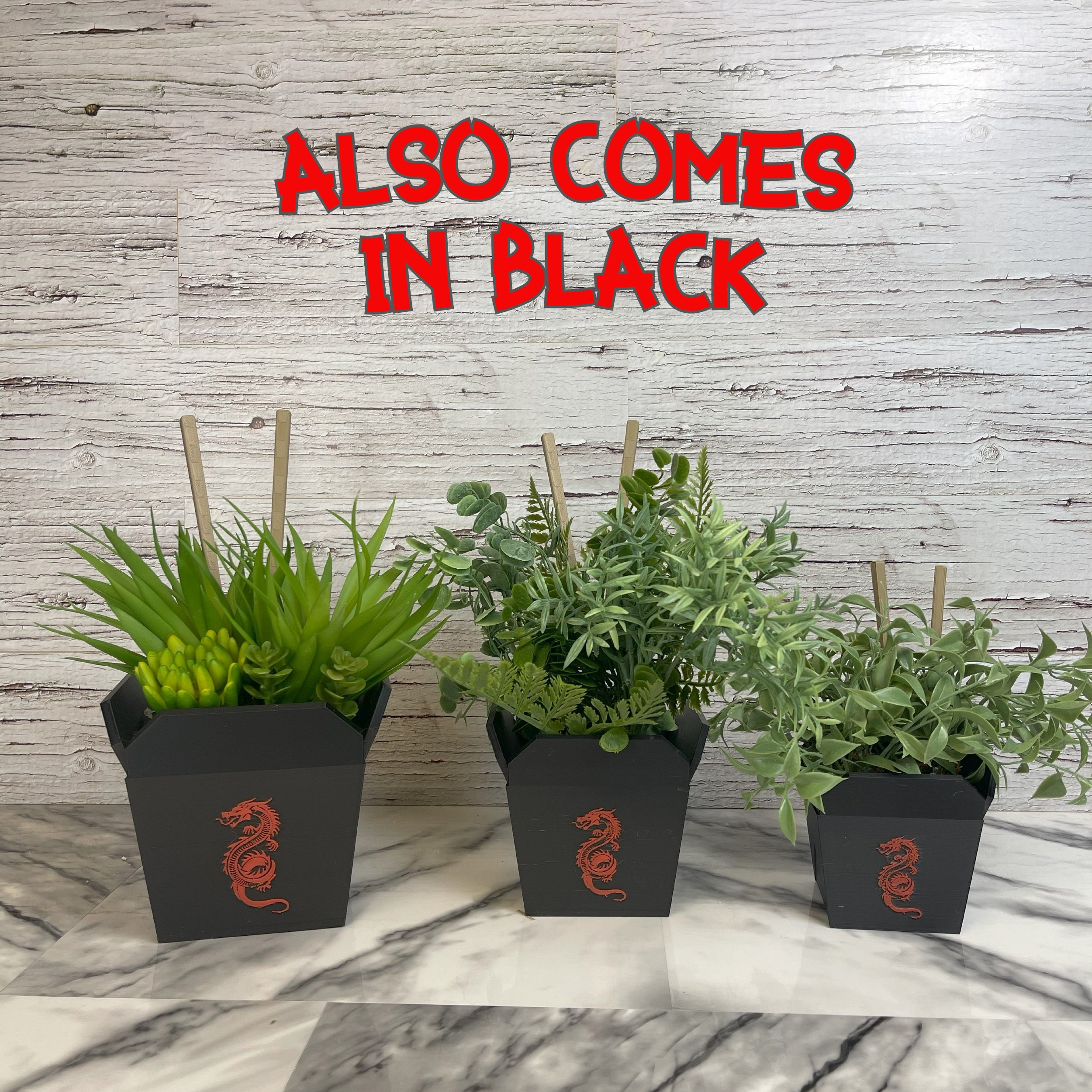Chinese Takeout Box Planter With FREE CHOPSTICKS Etsy