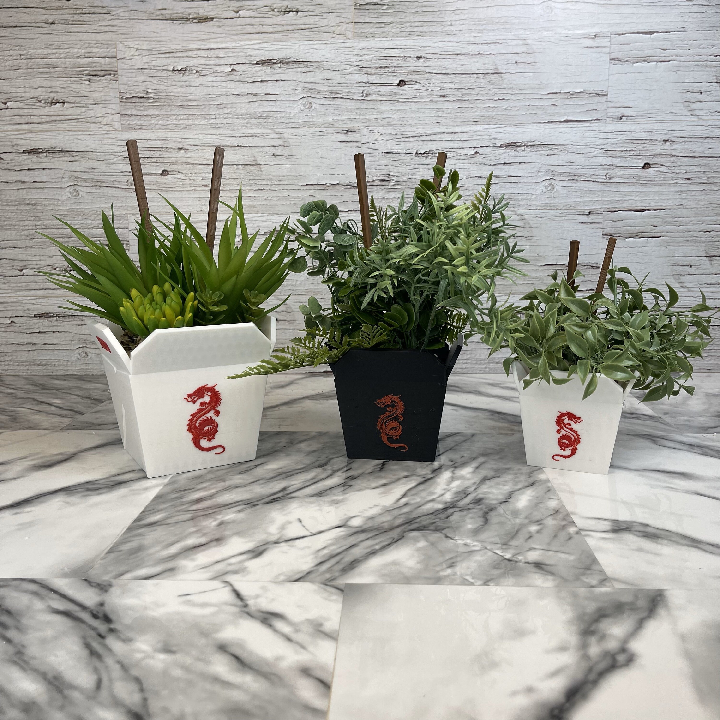 Chinese Takeout Box Planter With FREE CHOPSTICKS Etsy