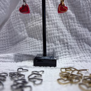 Interchangeable heart tassel earrings