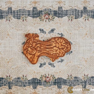 Anatomical Brain and Heart Wooden Wall Art – Hand Carved Neuroanatomy Decor – Unique Science Gift for Doctors, Students, or Clinics