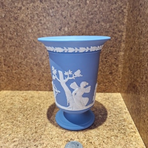 Wedgwood Jasper Spill Vase - Light Blue Jasperware