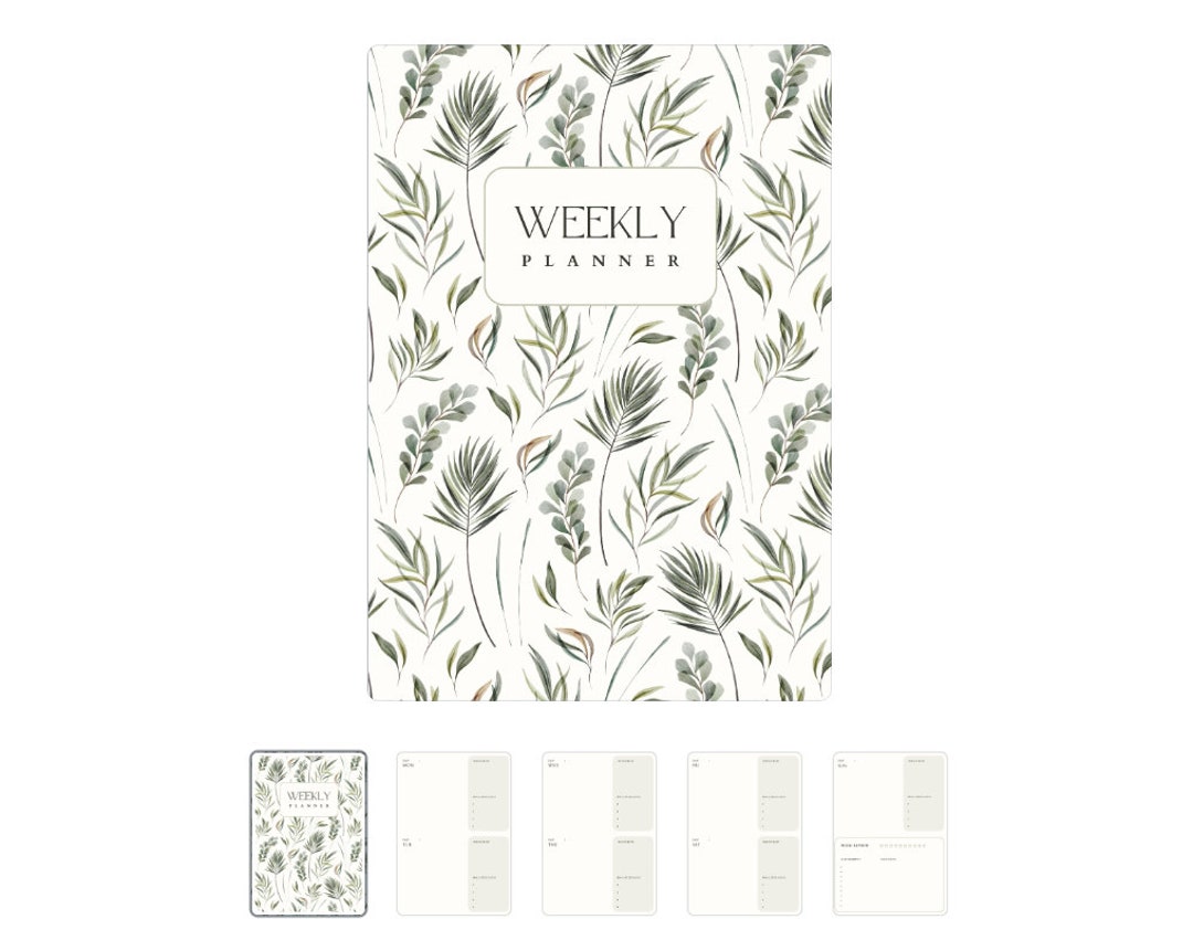 Digital Weekly Planner Complete Set, Floral Planner Set, Cottagecore - Etsy