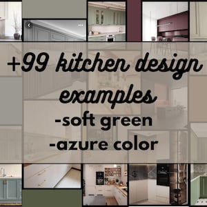 sage green kitchen design inspiration (**No plans**)1 front view image (JPG) ,Download for more design inspiration.