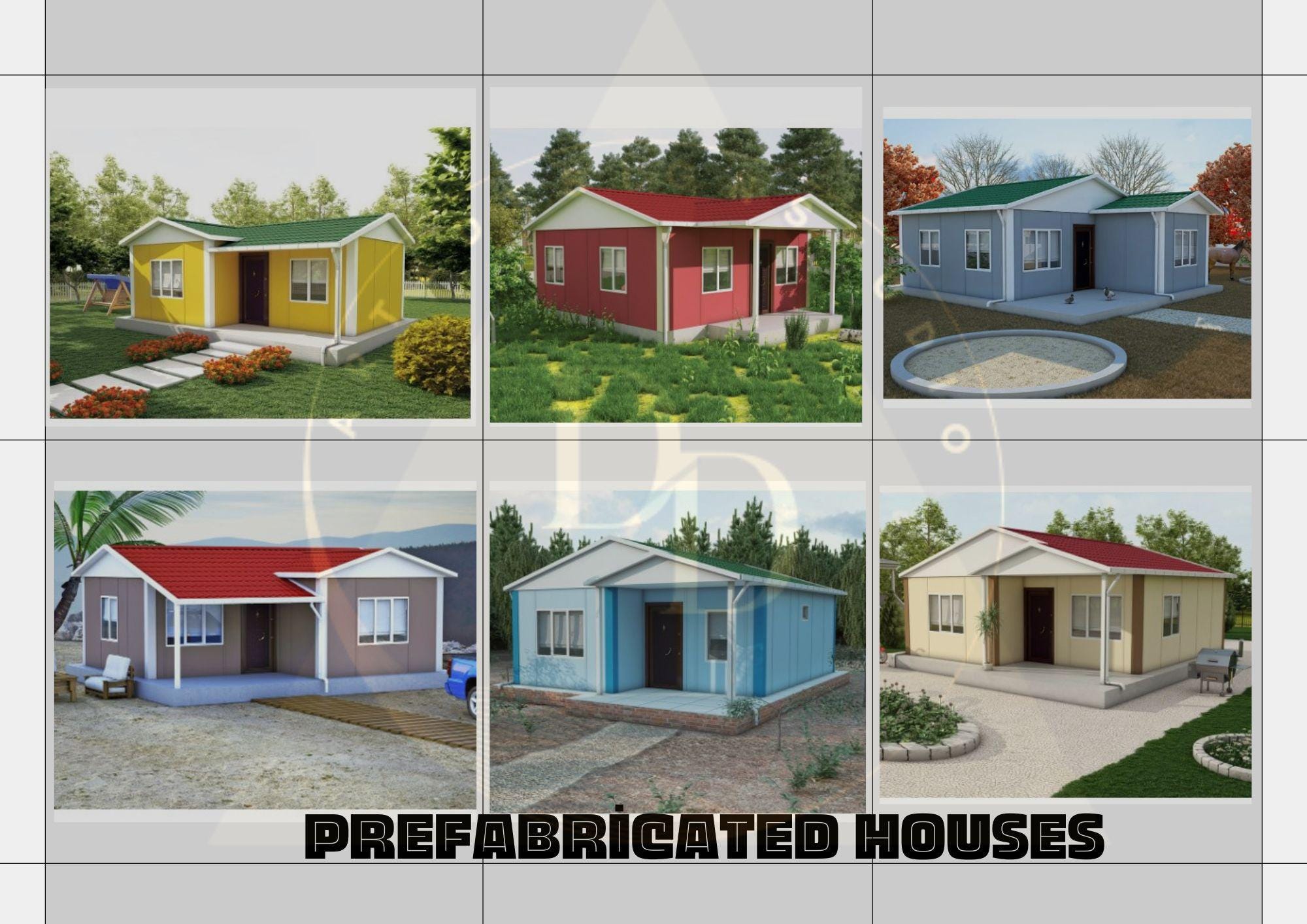 Plan de maison préfabriquée, plan architectural, maison moderne, plan de maison de plain-pied, maison de ferme, Tinyhouse, maisons de bricolage, impre