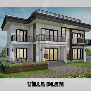 Modern Duplex House Plan,5 Bedroom, 5.5 Bathroom, With Free Original CAD File (Metric & Imperial Units)