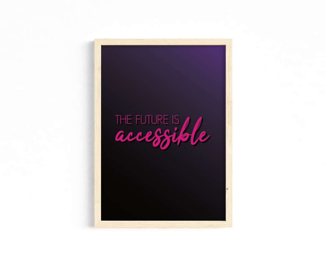 Accessibility Wall Art Disability Quote Decor Chronic Etsy