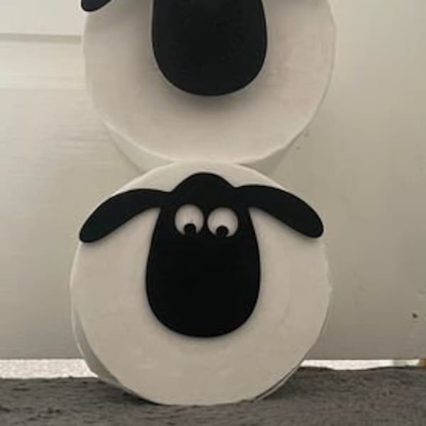 Set of 3 Funny Sheep Face Toilet Roll Decoration 3D printed Home Bathroom Decor Organiser Accessories Quirky Unique Gift Idea Cute animals