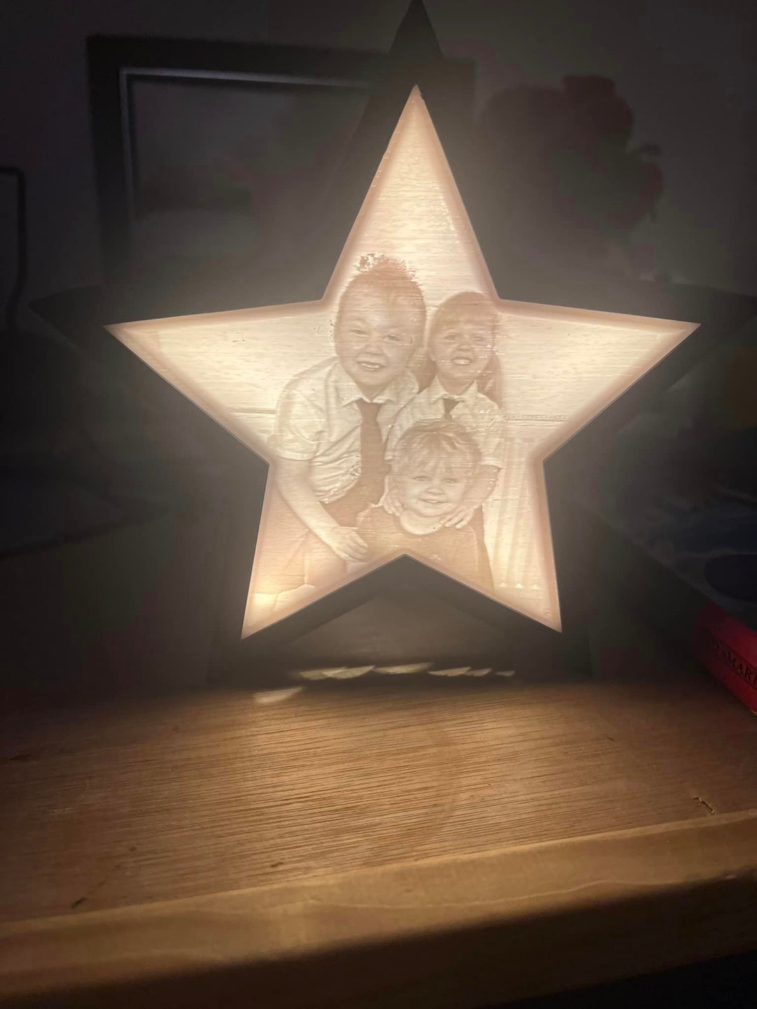 3D Battery-Powered Star Night Lamp - LED Christmas Table Decor main image 0