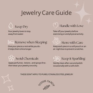 a guide on how to care for jewelry, providing instructions on how to properly care for different types of jewelry.