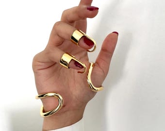 Elegante adorno dorado para uñas de los pies con gancho: chapado en oro de 18 quilates, unisex.