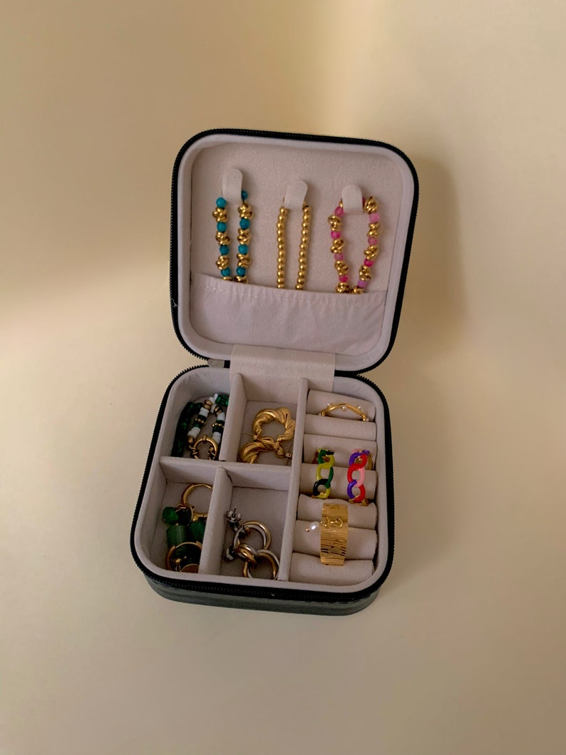 Boîte à bijoux boîte à bijoux portable porte bijoux rangement de bijoux accessoires image 4