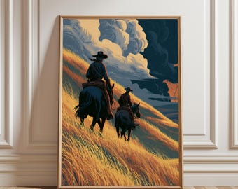 Cowboy Poster, Cowboy Print, Cowboy Wall Art, Western Poster, Western Print, Western Wall Art, History Poster, History Print, Horse Wall Art