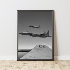 Póster de avión de combate, impresión de avión de combate, arte de pared de avión de combate, póster de avión, impresión de avión, arte de pared de avión, arte de pared del ejército de EE. UU.