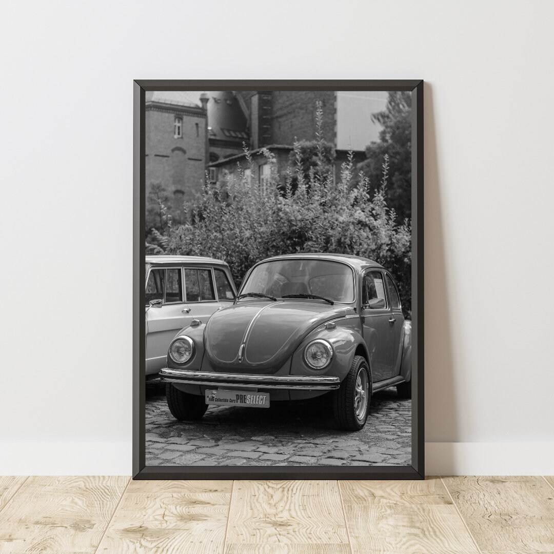 Vintage Volkswagen Beetle Poster, Volkswagen Beetle Print, Vintage
