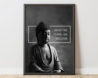 Buddha Poster, Buddha Print, Buddha Wall Art, Buddhist Poster, Buddhist Print, Buddhist Wall Art, Yoga Wall Art, Inspirational Quote Poster