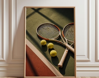 Tennisposter, tennisprint, tennis muurdecoratie, sportposter, sportprint, sport muurdecoratie, vintage sportposter, vintage sport muurdecoratie