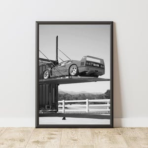 Ferrari F40 Poster, Vintage Ferrari Print, Vintage Ferrari Wall Art, Ferrari Poster, Vintage Car Poster, Vintage Ferrari Poster