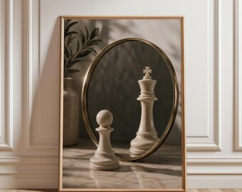 Motiverende poster, motiverende print, motivatie kunst aan de muur, inspirerende muurkunst, kantoorinrichting, ondernemersmentaliteit, kunst aan de muur schaken