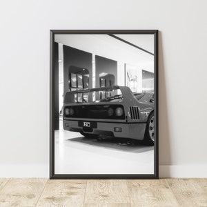 Ferrari F40 Poster, Vintage Ferrari Poster, Vintage Ferrari Print, Vintage Ferrari Wall Art, Iconic Car Poster, Vintage Car Poster