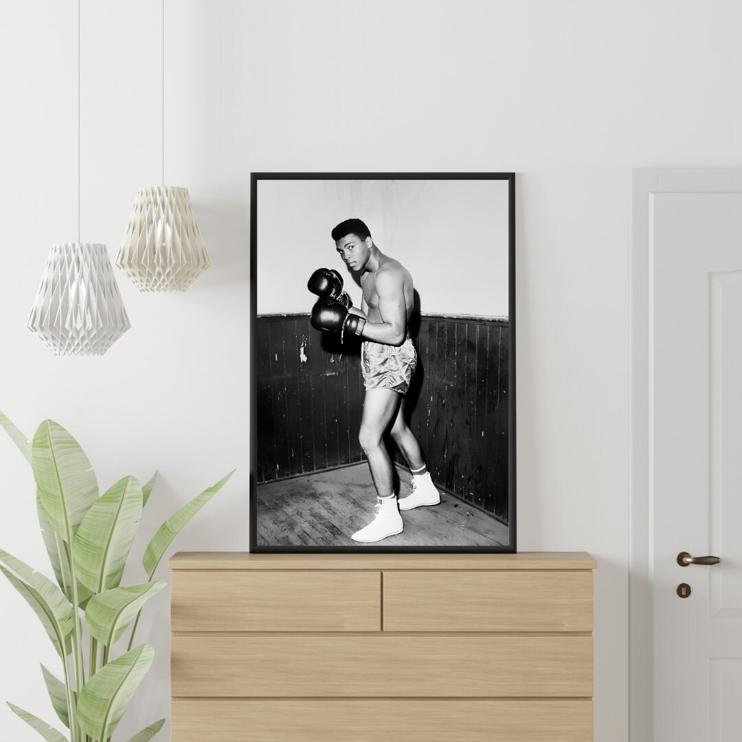 Muhammad Ali Poster, Muhammad Ali Print, Muhammad Ali Wall Art, Black ...