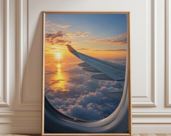 Póster de avión, lámina de avión, arte mural de avión, póster de aviación, lámina de aviación, arte mural de aviación, arte mural de viajes