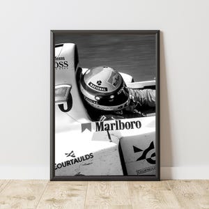 Ayrton Senna Poster, Ayrton Senna Print, Ayrton Senna Wall Art, Formula 1 Poster, Vintage F1 Poster, Vintage Formula One Poster