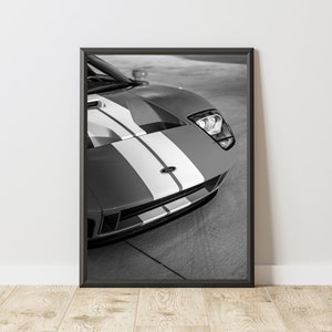 Vintage Ford GT Poster, Vintage Ford GT Print, Vintage Ford GT Wall Art, Ford Wall Art, Classic Car Poster, Vintage Car Wall Art