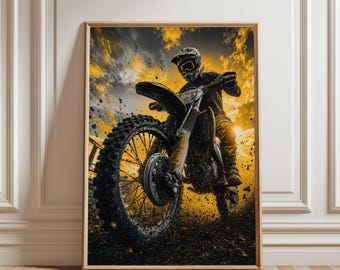 Motocross Poster, Motocross Print, Motocross Wall Art, Motorcycle Poster, Motorcycle Print, Motorcycle Wall Art