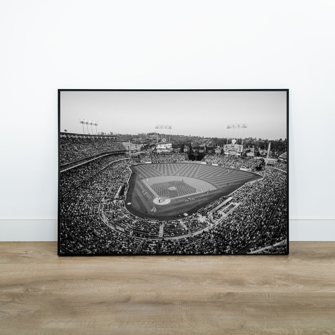 Dodger Stadium Poster Dodgers Baseball Stadium Baseball Etsy