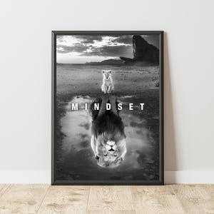 Póster motivacional, lámina motivacional, arte mural con frases inspiradoras, decoración de gimnasios, decoración de oficinas y mentalidad emprendedora.