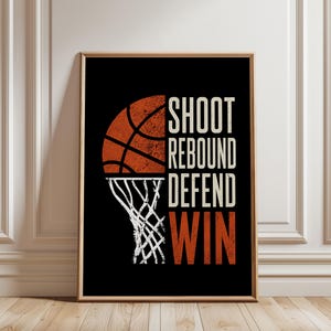 Basketball-Motivationsposter, Motivationsbild für die Wand, Sportzitat-Druck, Fitnessstudio-Deko, Inspirationsposter für Athleten