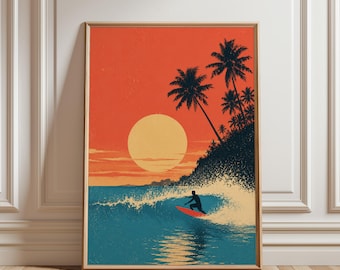 Surfer Poster, Surfer Print, Surf Wall Art, Surfboard Poster, Surfboard Prind, Surfboard Wall Art, Ocean Poster, Ocean Print, Ocean Wall Art