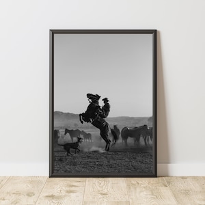 Cowboy Poster, Cowboy Print, Cowboy Wall Art, Western Poster, Western Print, Western Wall Art, History Poster, History Print, Horse Wall Art