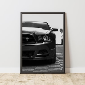Ford Mustang Poster, Ford Mustang Print, Ford Mustang Wall Art, Muscle Car Poster, Classic Car Poster, Classic Car Wall Art