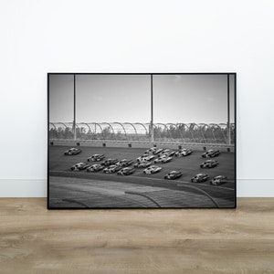 Póster de pista de carreras de NASCAR, impresión de pista de carreras de NASCAR, arte de pared de NASCAR, póster de deportes de motor vintage, arte de pared de deportes de motor vintage
