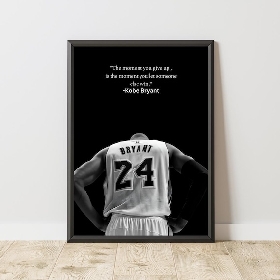 Kobe Bryant Motivational Poster, Motivational Print, Motivation Wall Art, Inspirational Wall Art, Home Gym Decor, Black Mamba Mentality
