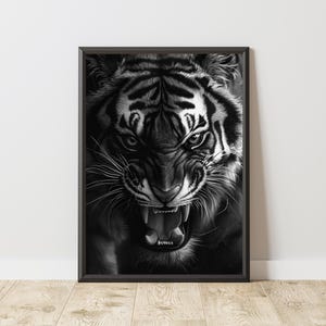 Tiger Poster, Tiger Wall Art, Tiger Print, Motivational Poster, Motivational Print, Motivation Wall Art, Inspirational Print, Office Decor