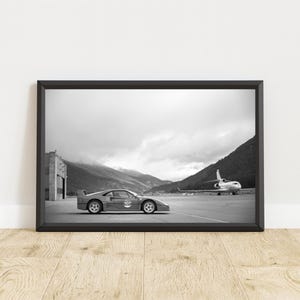 Ferrari F40 Poster, Vintage Ferrari Poster, Vintage Ferrari Print, Vintage Ferrari Wall Art, Classic Car Poster, Vintage Car Poster
