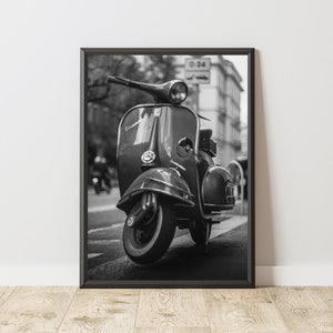 Vintage Motorbike Poster, Vintage Motorbike Print, Vintage Motorbike Wall Art, Vintage Scooter Poster, Vintage Scooter Print