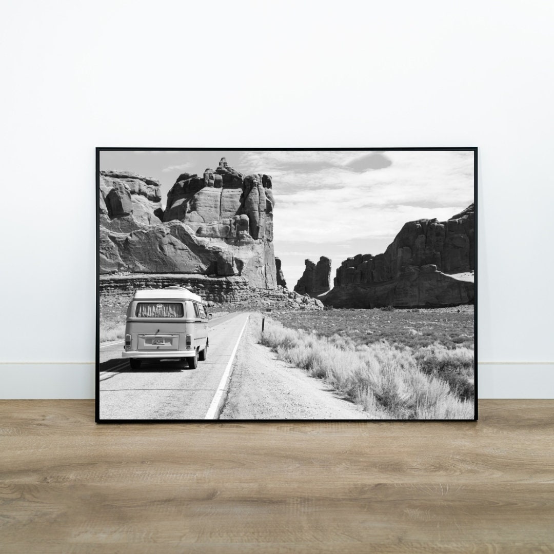 Vintage Volkswagen Van Poster, Vintage Volkswagen Van Print, Vintage